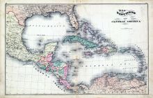 West Indies, Central America Map, Fayette County 1875